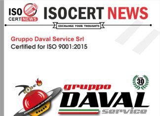 Gruppo Daval Service Srl received ISO 9001:2015 Certification