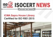 ICWA Sapru House Library Achieves ISO 9001:2015 Certification