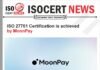 ISO 27701 Certification is achieved by MoonPay