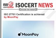 ISO 27701 Certification is achieved by MoonPay