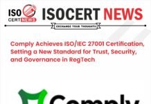 Comply Raises the Bar for RegTech with Global ISO/IEC 27001 Security Certification