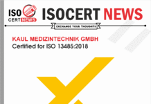 KAUL MEDIZINTECHNIK GMBH received ISO 13485:2016 Certification