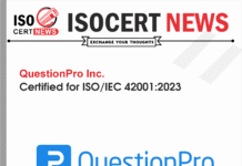 Question Pro Inc. Receives ISO/IEC 42001:2023 Certification