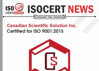 CANADIAN SCIENTIFIC SOLUTION INC. received ISO 9001:2015 Certification