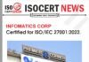 INFOMATICS CORP bagged IAS-accredited ISO/IEC 27001:2022 Certification