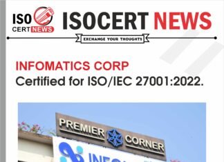 INFOMATICS CORP bagged IAS-accredited ISO/IEC 27001:2022 Certification