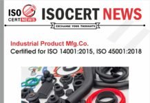 ISO 14001:2015 and ISO 45001:2018 Certifications Strengthen Environmental and Workplace Safety Practices at Industrial Product Mfg. Co.