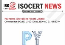 PayYantra Innovations Private Limited received ISO/IEC 27701:2019 Certification