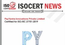 PayYantra Innovations Private Limited received ISO/IEC 27701:2019 Certification