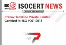 Pranav TechOne Private Limited Achieves Integrated Management System with ISO 9001, ISO 14001 & ISO 45001 Certifications