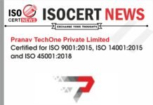 Pranav TechOne Private Limited Achieves Integrated Management System with ISO 9001, ISO 14001 & ISO 45001 Certifications