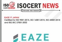 EAZE IT JAPAN Achieves Integrated Management System Certification with ISO 9001, ISO 14001, ISO 45001, and Strengthens Information Security with ISO 27001
