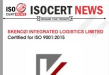 KENOZI INTEGRATED LOGISTICS LIMITED Achieves ISO 9001:2015 Certification