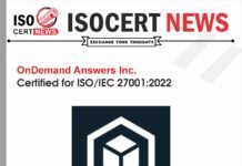 OnDemand Answers Inc. Achieves ISO/IEC 27001:2022, Strengthens Information Security Framework