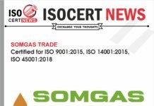 SOMGAS TRADE Moves towards Stronger Quality Practices with ISO 9001:2015 Certification