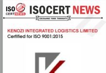 KENOZI INTEGRATED LOGISTICS LIMITED Achieves ISO 9001:2015 Certification
