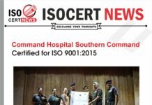 Command Hospital Southern Command, Pune Cantonment demonstrates its commitment to quality with ISO 9001:2015 Certification