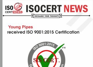 Young Pipes received ISO 9001:2015 Certification