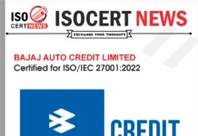 BAJAJ AUTO CREDIT LIMITED Successfully Maintains ISO 27001 Certification