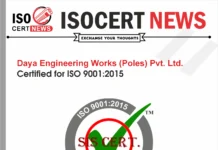 Daya Engineering Works (Poles) Pvt. Ltd. Continues ISO 9001:2015 Certification