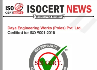 Daya Engineering Works (Poles) Pvt. Ltd. Continues ISO 9001:2015 Certification
