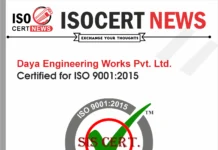 Daya Engineering Works Maintains ISO 9001:2015 Certification