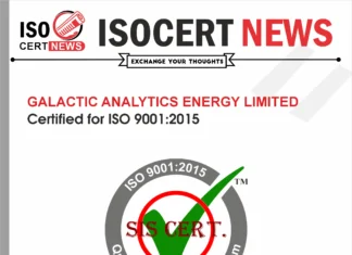 GALACTIC ANALYTICS ENERGY LIMITED Maintains ISO 9001:2015 Certification