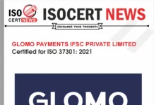 GLOMO PAYMENTS IFSC PRIVATE LIMITED Maintains ISO 37301:2021 Certification