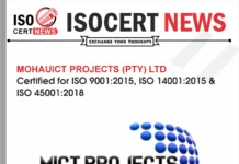MOHAUICT PROJECTS Achieves Integrated ISO Certification