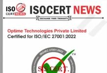 Optime Technologies Private Limited Achieves ISO/IEC 27001:2022 Certification