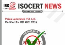 Paras Laminates Pvt. Ltd. Successfully Completes ISO 9001:2015 Surveillance Audit